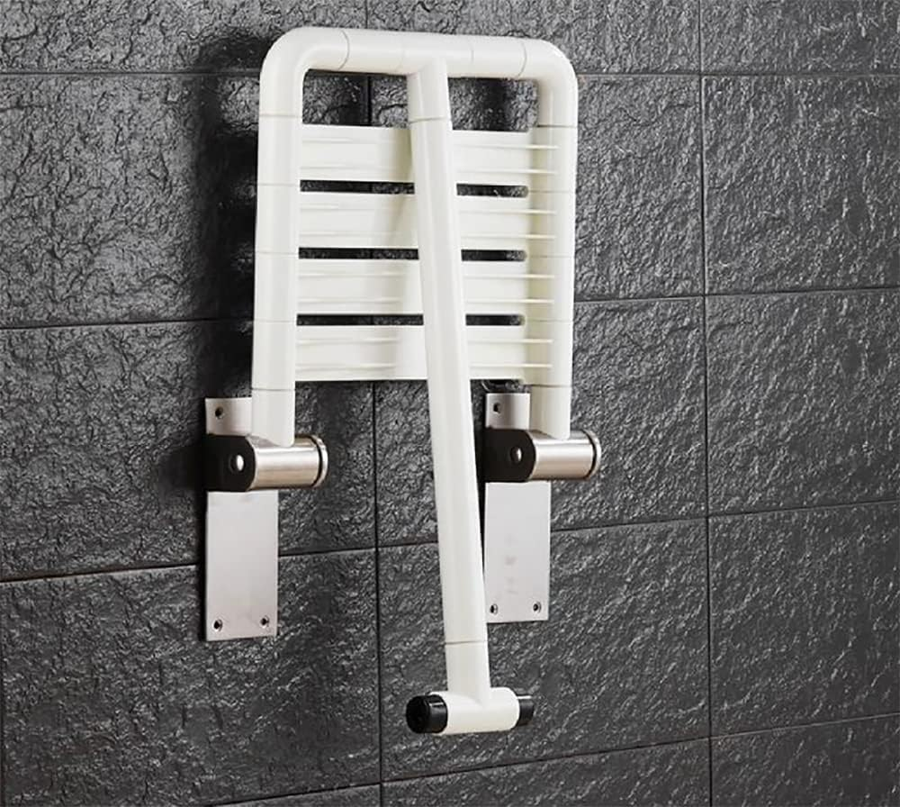 Gliron Folding Shower Bath Seat,Stainless Steel Wall-Mounted Barrier-Free Bathroom Stool,Safety Bath Chair for Elderly, Pregnant, Handicap & Disabled image number 4