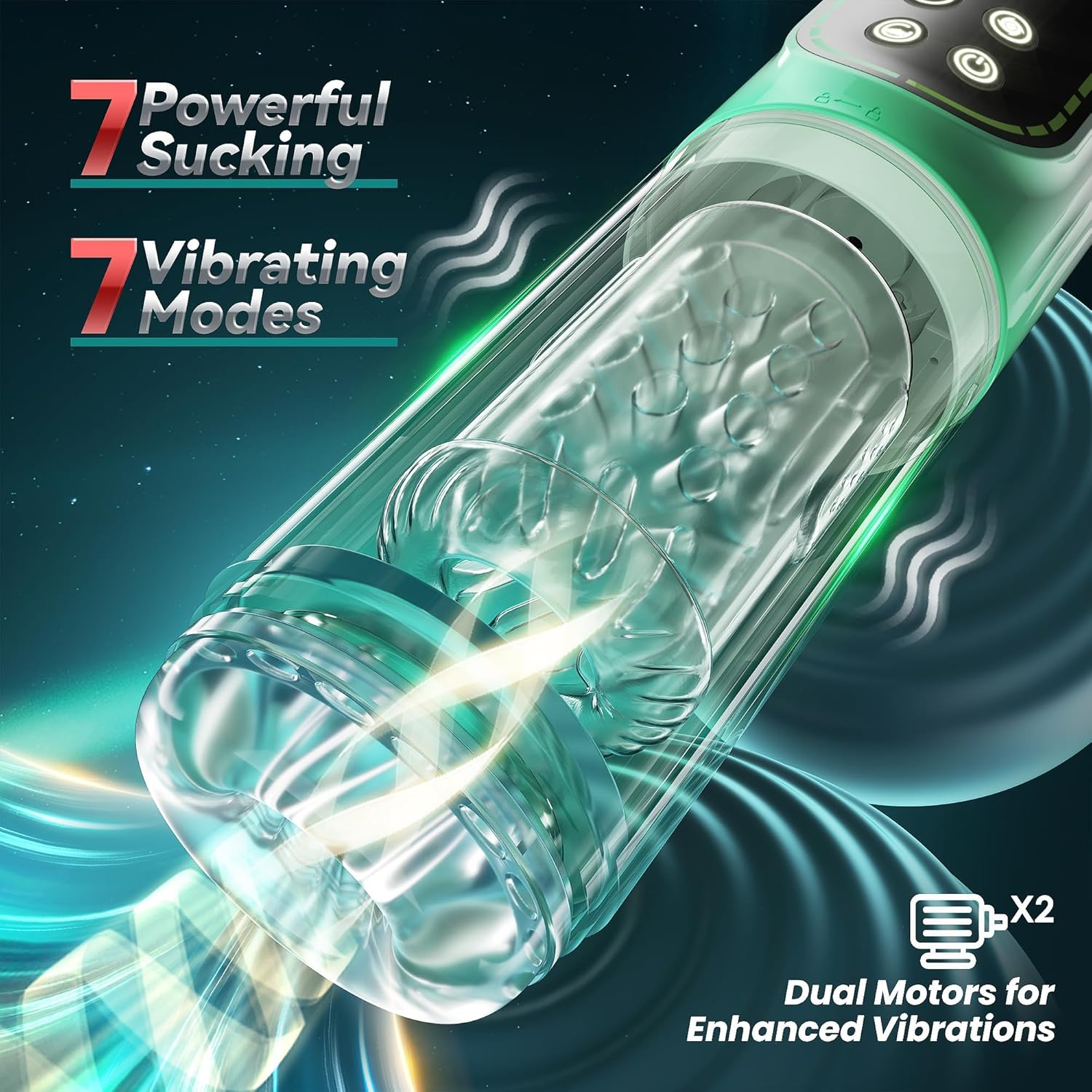 Funflick 5-In-1 Automatic Male Masturbator Penis Pump, Sex Toys for Men Adult Toys Pocket Pussy Male Stroker with 3 Pump & 7 Thrusting Rotating Vibrating Sucking Sex Machines & Devices, Vibrator Sex Toys for Men Penis Extender & Thicker, Sexual Wellness Products for Novel Sex Exploration, Best Valentines Day Gifts for Him image number 1