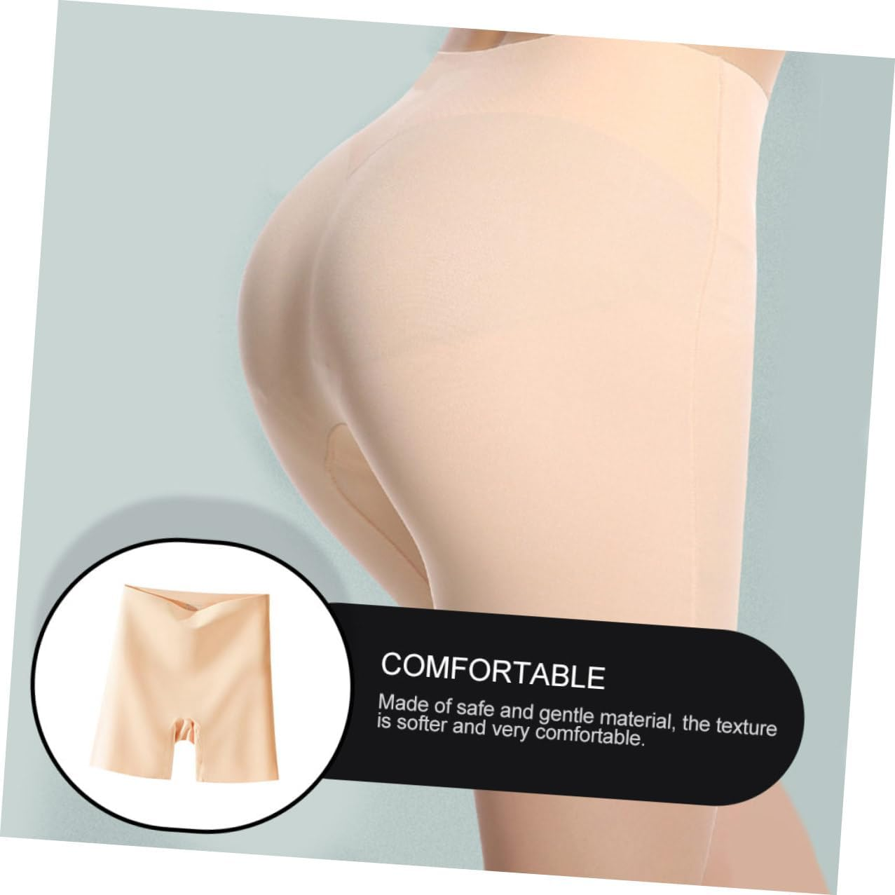 Gatuida Women Maternity High Waist Safety Pants Pregnant Safety Briefs Seamless Comfortable Underwear Mid-Rise Tummy Control Suitable for Pregnancy Khaki image number 2