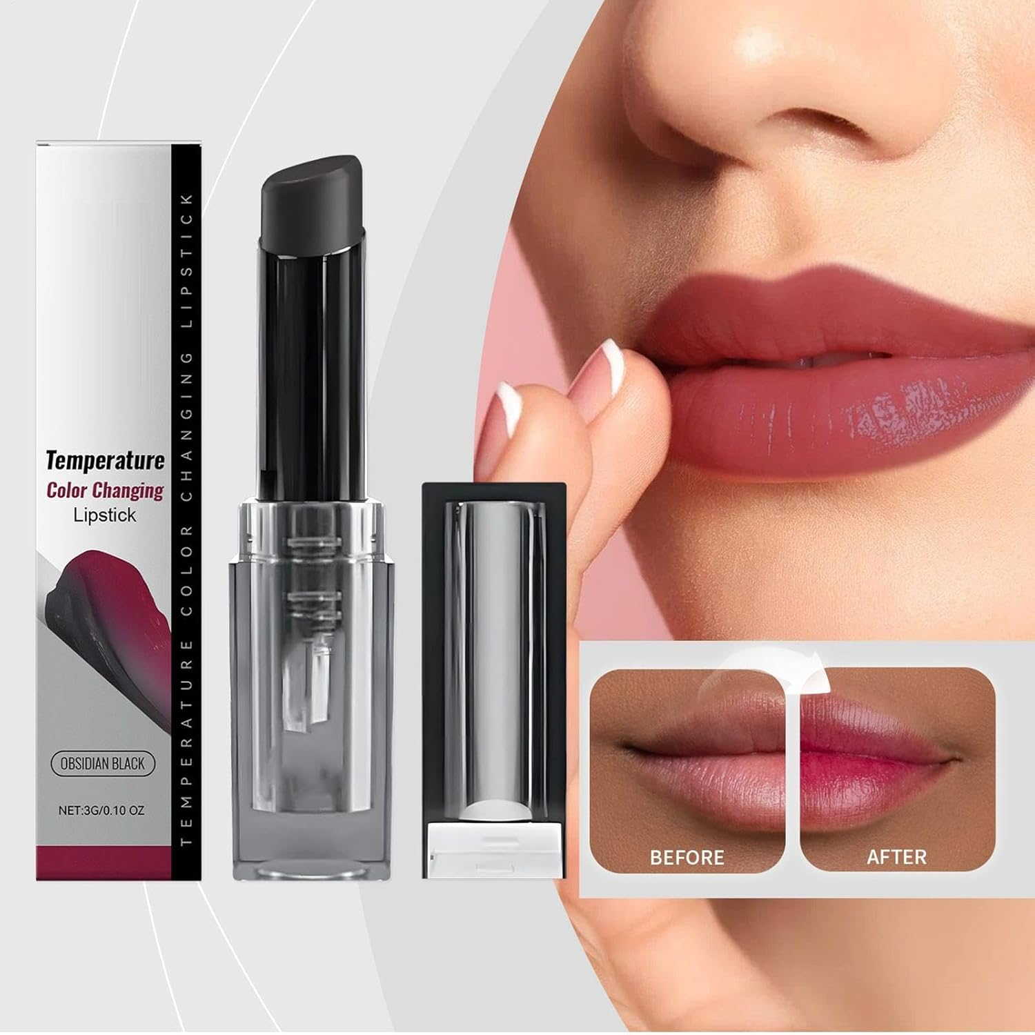 PH Lipstick Color Changing - Mood Lipstick Color Changing Long Lasting, Moisturizing Color Changing Lip Balm, Smudge-Proof Lipgloss, Cheek Tint for Women Girls Daily Makeup image number 1