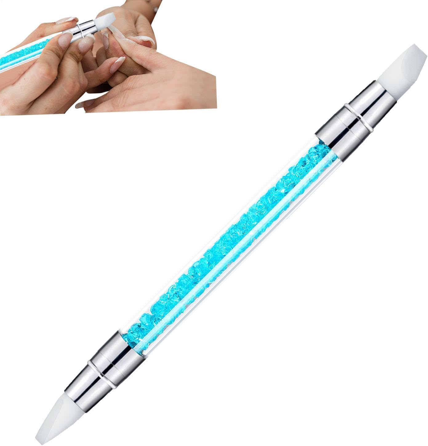 Silicone Nail Tool, Silicone Nail a Rt Brush, D Ual Tipped Nail a Rt Brushes, Silicone Nail a Rt Sculpture Pen, Nail Polish Carving Pen, Nail a Rt Brush for Salon Use and D IY Nail a Rt