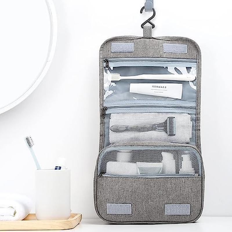 Travel Bag Toiletry Bag with Hanging Hook,1Pc Portable Hanging Travel Toiletry Bag,Foldable Travel Hanging Toiletry Bag,Hanging Travel Toiletry Bag Folding Travel Wash Bag,Hanging Toiletry Bag Folding image number 3