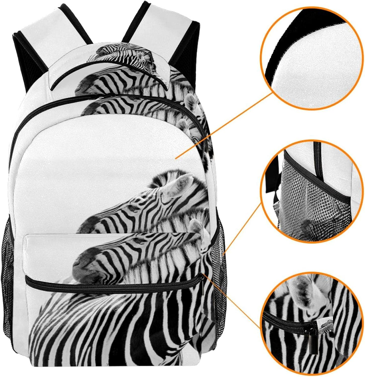 Zebra Backpack Students Shoulder Bags Travel Bag College School Tote Backpacks