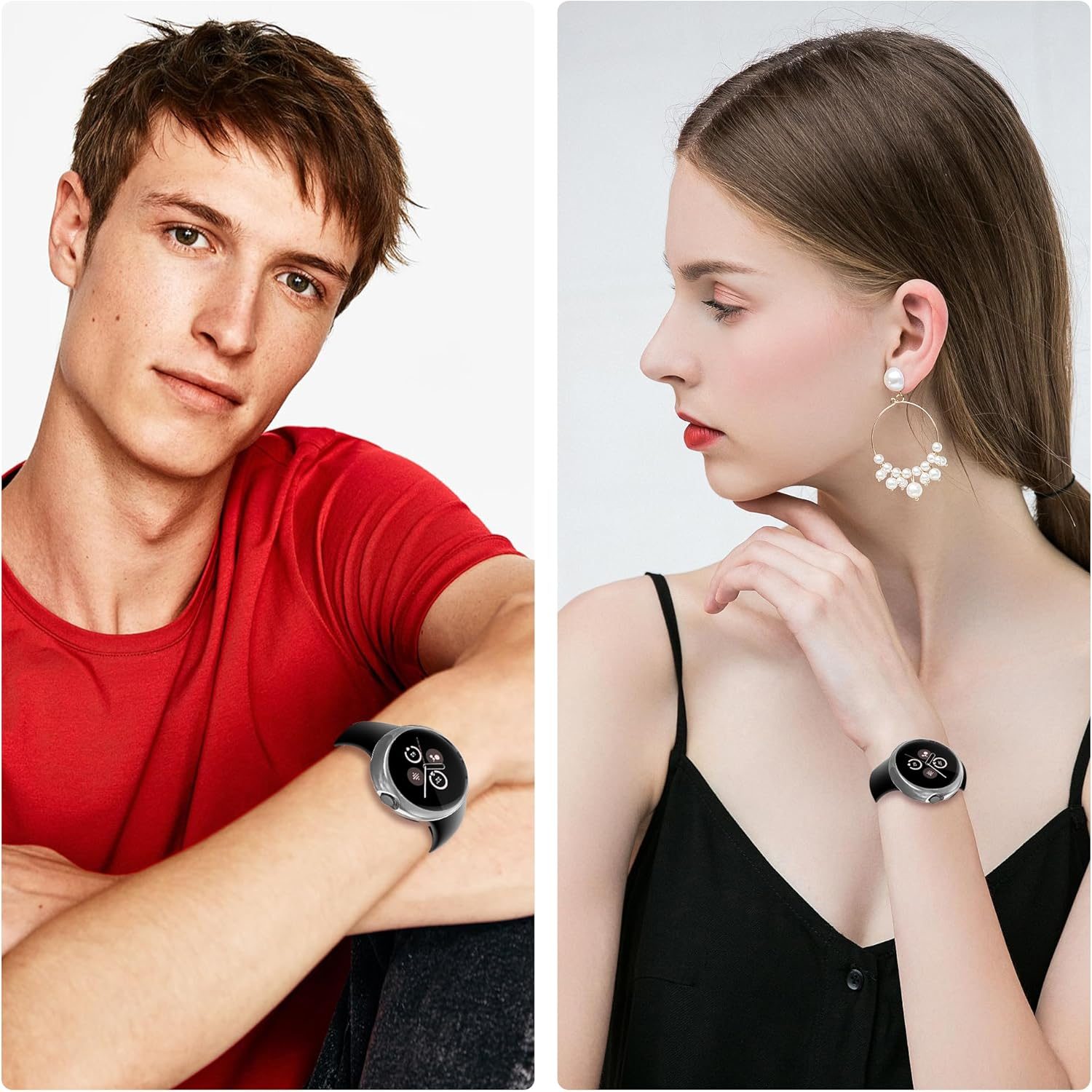 Diruite Pack of 3 Case for Google Pixel Watch Protective Case, Soft TPU Slim Shockproof Plated Screen Protector for Google Pixel Watch Smartwatch Frame Case [Drop Resistant] image number 5