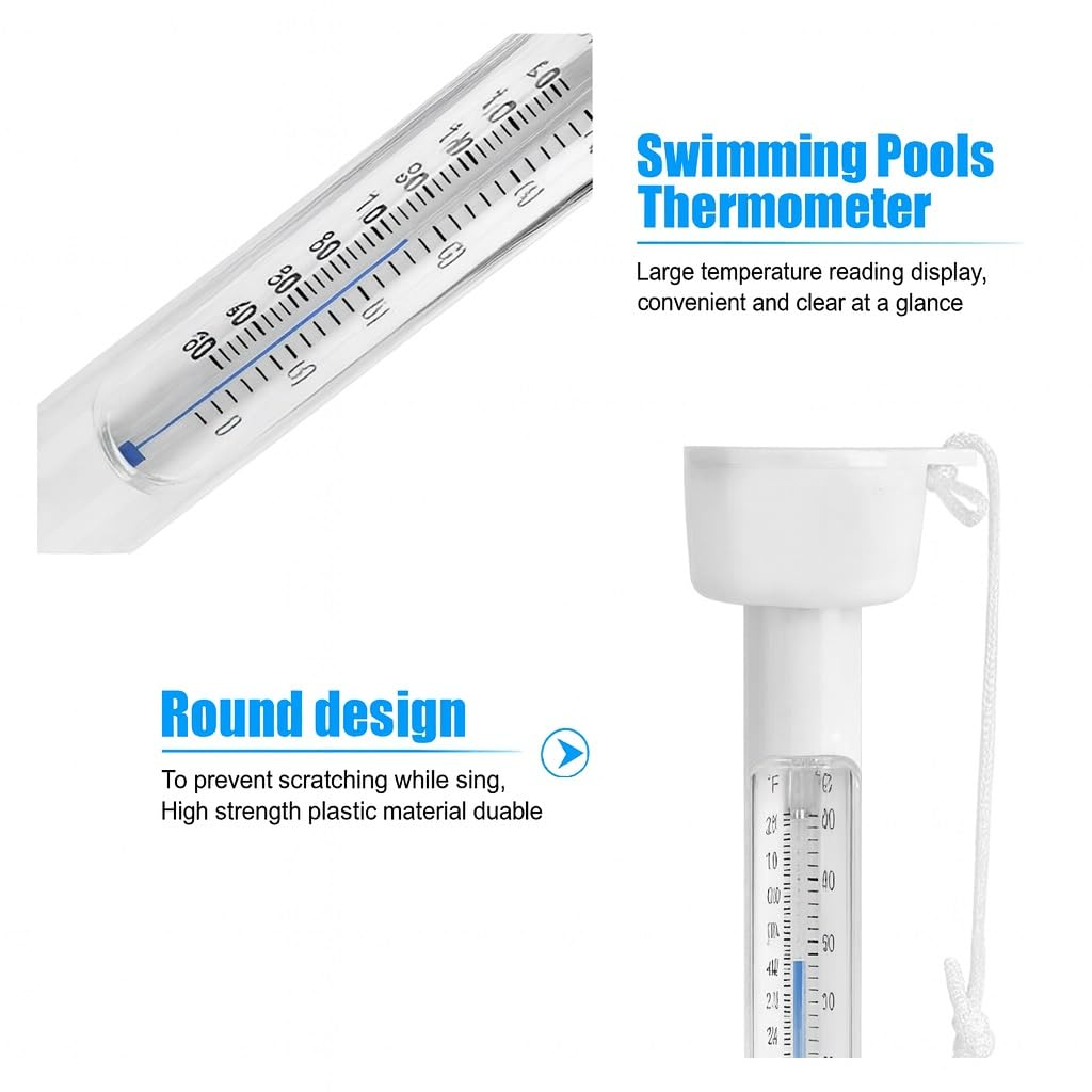 Water Temperature Thermometer &ndash; Accurate Thermometer for Pools, Spas, Fish Tanks, and Aquariums