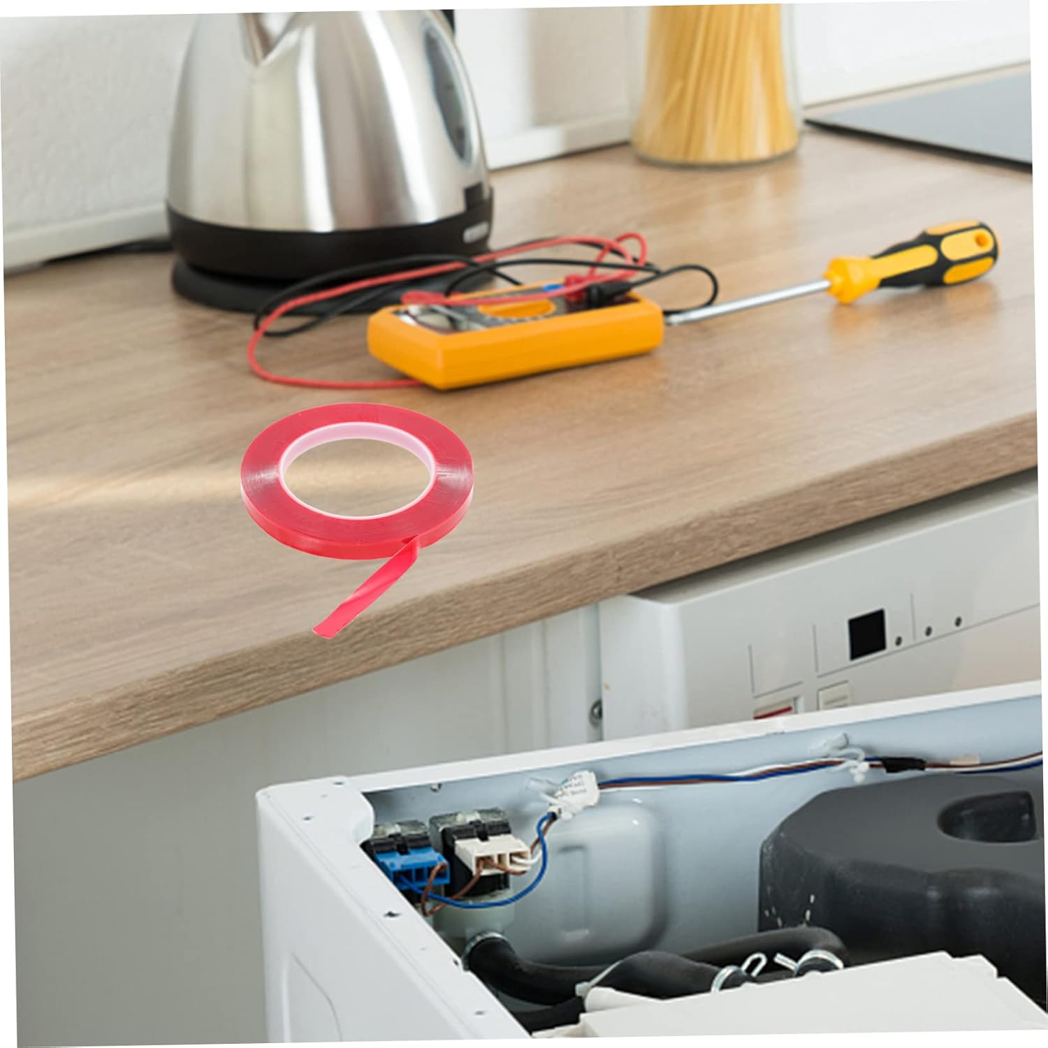 2 Rolls Double-Sided Clear Mounting Tape - Strong Adhesion for Frames, Decorations, Craft Projects - Easy to Use, Transparent, Heavy Duty - 10Mm X 10M