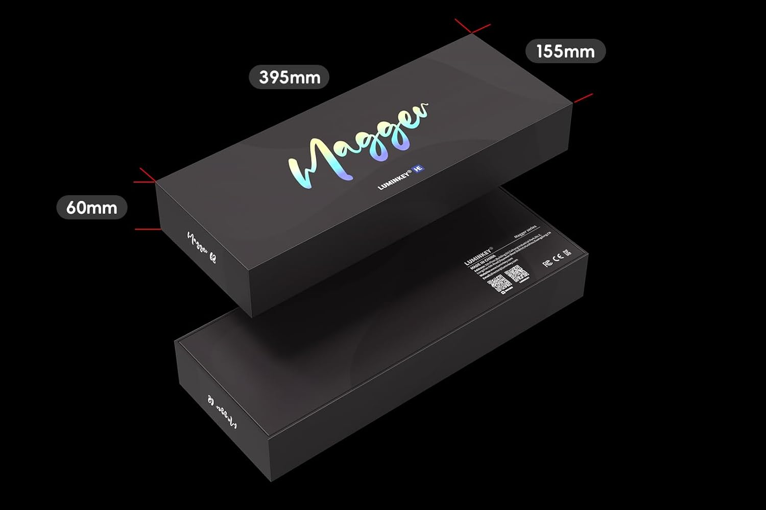 LUMINKEY Magger 68 HE Performance E-Milky White, Rapid Trigger, Gaming Keyboard, Full Aluminum Body, 8000 Hz, RGB, Wired USB, Magnetic Switch, SOCD Function, English Character Arrangement, PBT Key