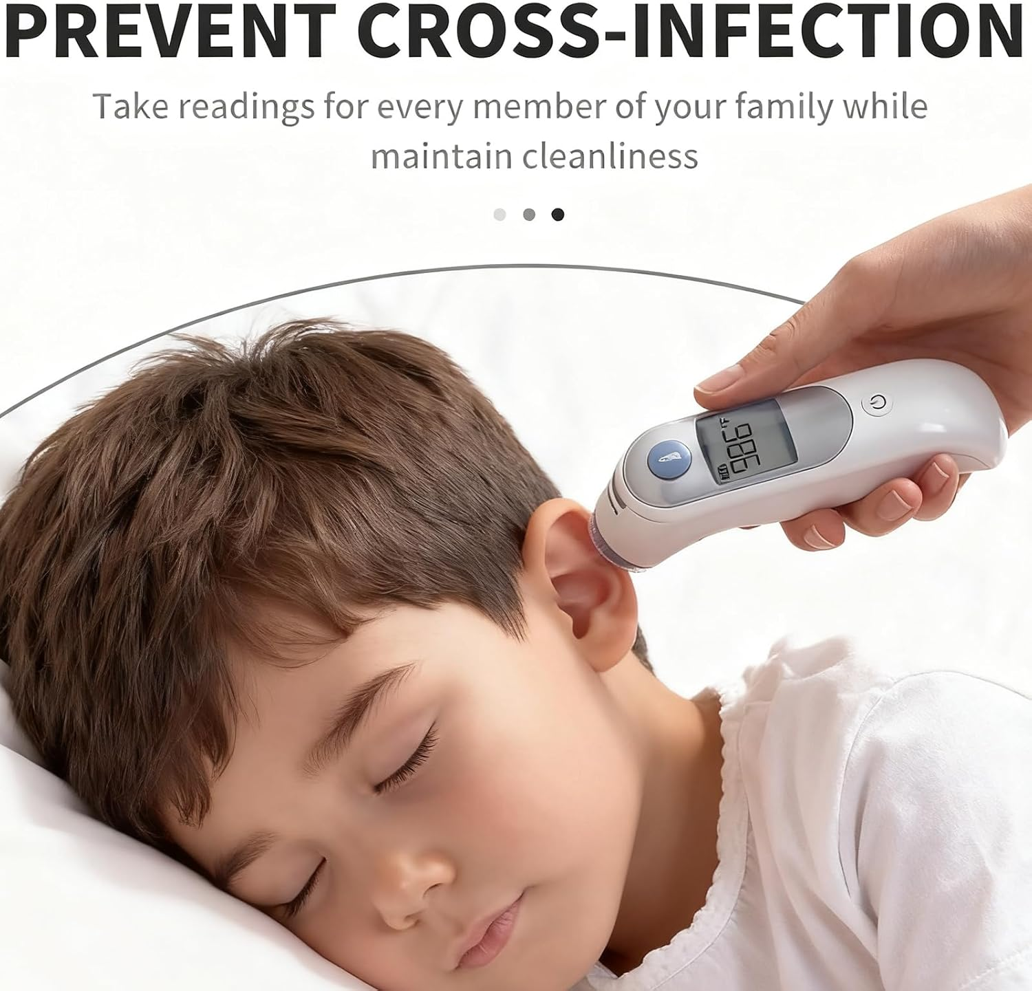 200Pcs Ear Thermometer Probe Covers, Disposable Protective Covers for Adults & Children, Hygienic & Accurate Reading, Suitable for Home, Family Care & Childcare Use image number 2