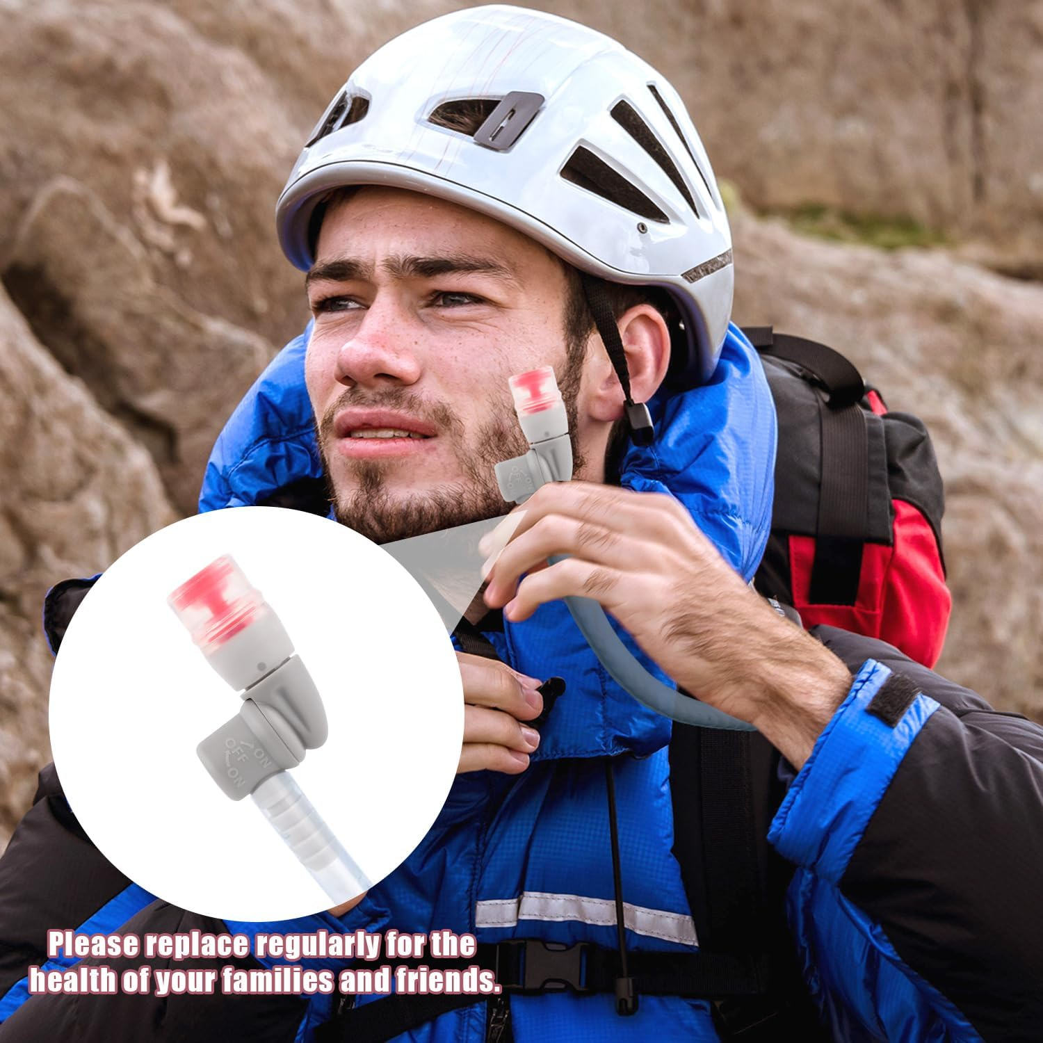 5Pcs Bite Valve Replacement for Camelbak, Mouthpiece Replacement for Camelbak Hydration Pack Valve Replacement for Camelbak, Osprey Hydration Bladder (Gray)