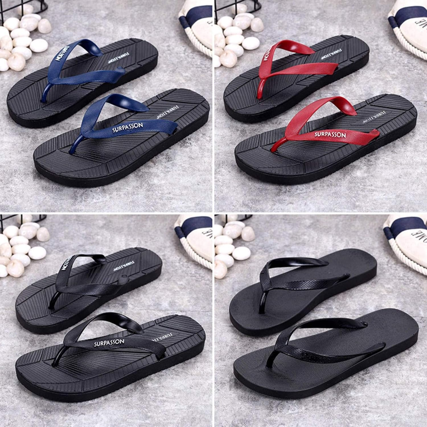 Flip-Flops Students Summer Fashion Non-Slip Korean Style Beach Shoes Lovers Flat Harajuku Style Flip Flops Men image number 1