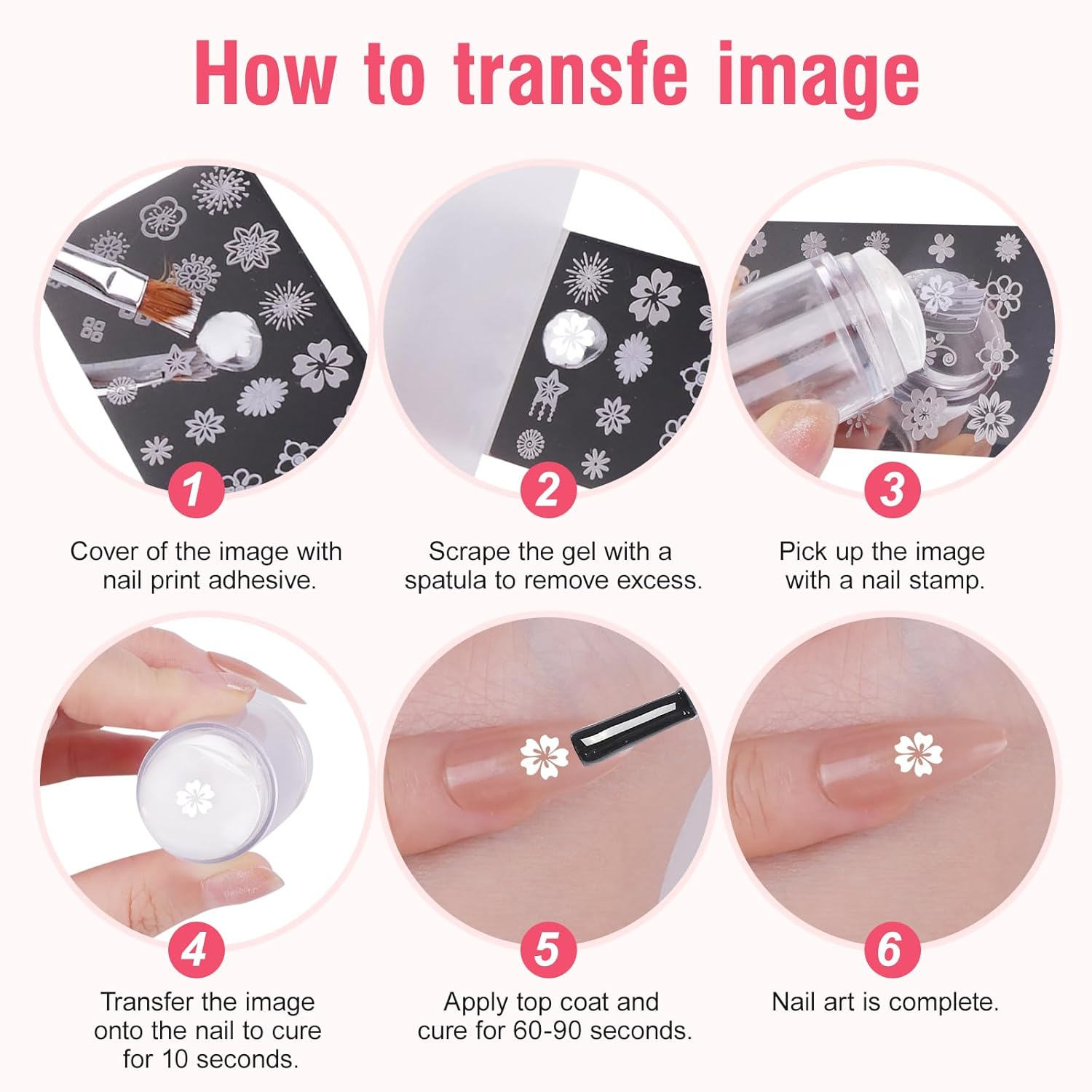 French Tip Nail Tool, Nail Stamp Long & Short Jelly Nail Stamper, Silicone Nail Brush, French Manicure Kit Upgraded Model Tear-Resistant, Nail Art Tools for DIY Salon & Home image number 5