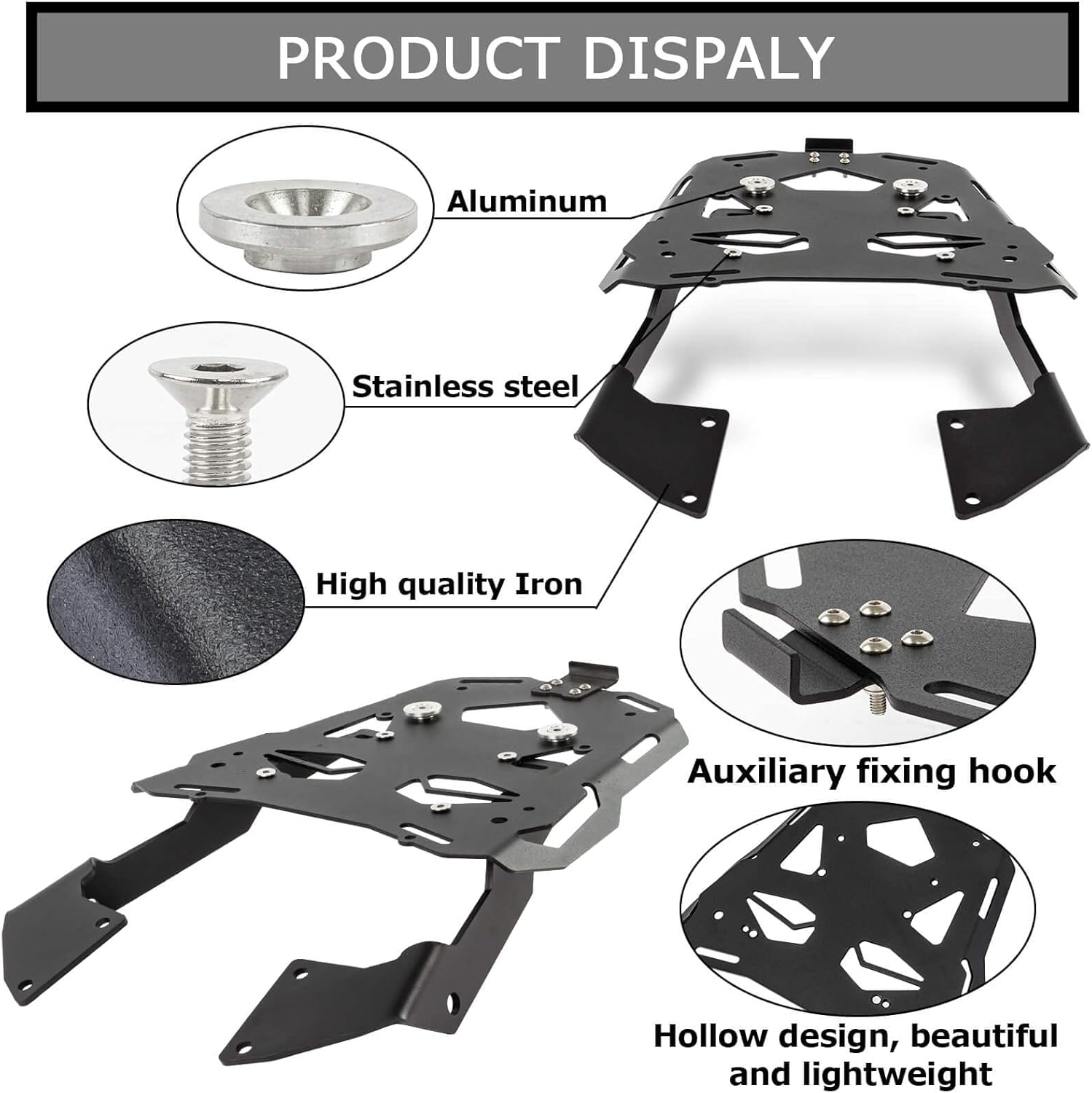 PSLER&reg; Motorcycle Accessories Rear Carrier Luggage Rack for CB500X 2013-2020 CB500F 2013-2015 CBR500R 2013-2015 image number 2