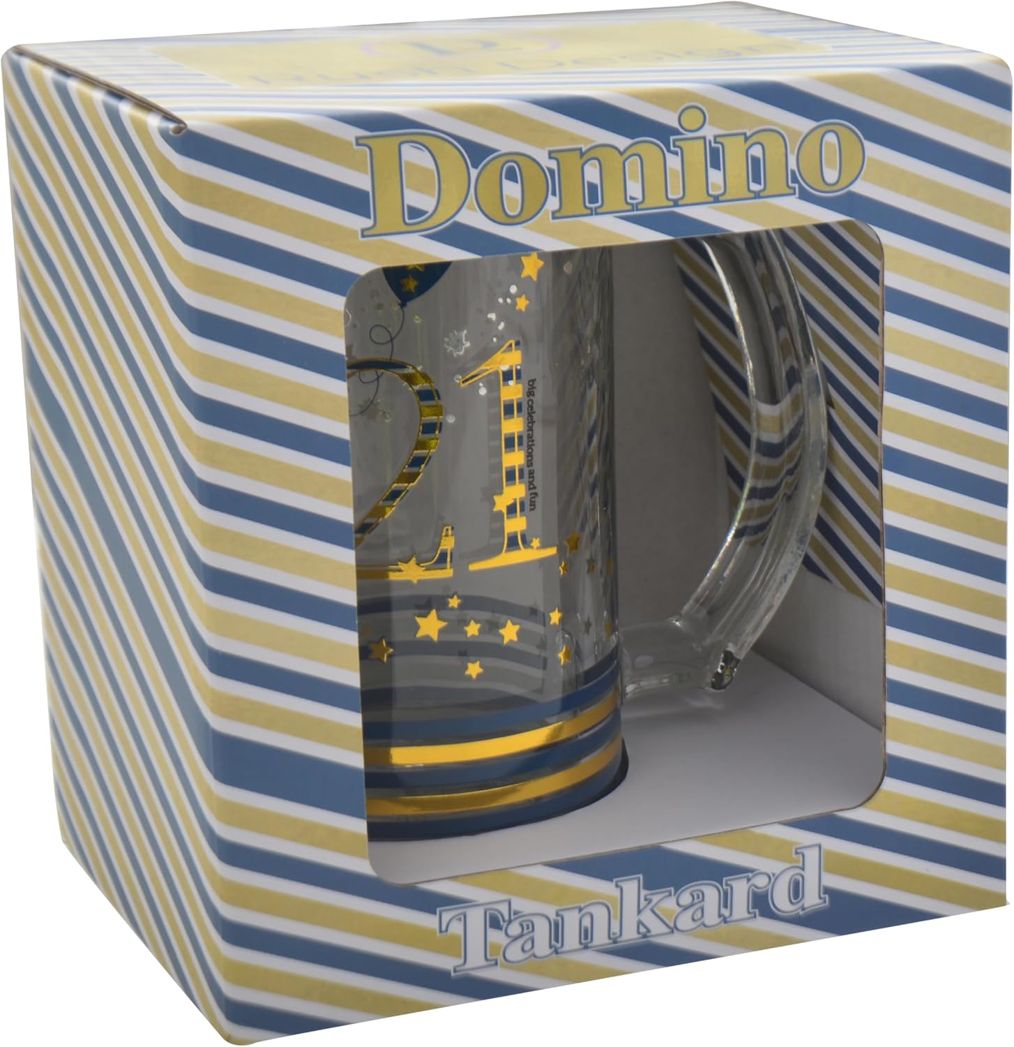 Gibson Gifts Rush Designs Men'S 21St Birthday Tankard - Blue & Gold Handled Beer Glass for Him image number 2