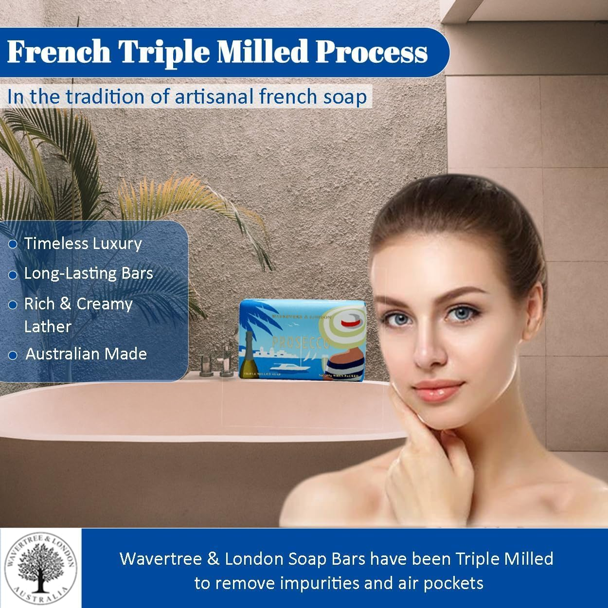 Wavertree and London Prosecco Soap Bar 200 G image number 5