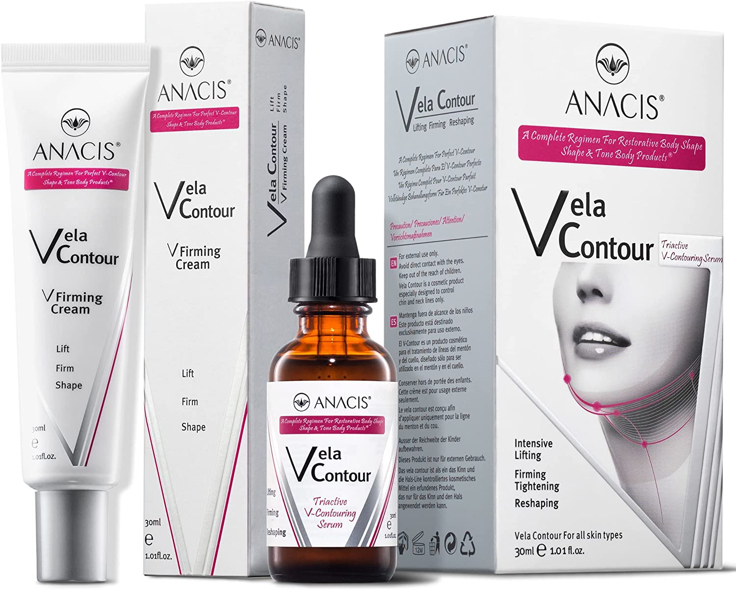 Advanced Neck Cream and Serum - Anti-Aging Formula - Works for Smoothing Sagging Skin on Neck, Chin & Jawline - Fine Lines - for Women and Men. Anacis (Serum+Cream) image number 3