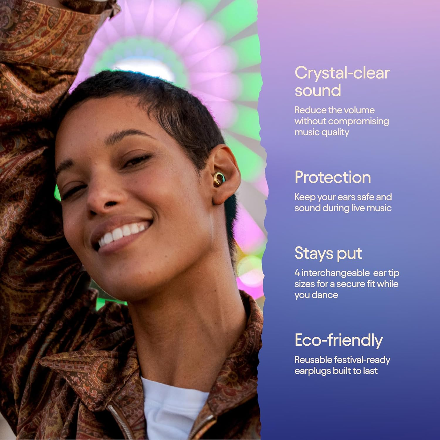 Loop X Coachella Experience 2 Earplugs &ndash; Stylish Hearing Protection for Concerts & Festivals, Live Music, Nightlife, Musicians & Djs &ndash; 17Db Noise Reduction Ear Plugs (High-Fidelity) &ndash; Limited Edition image number 5