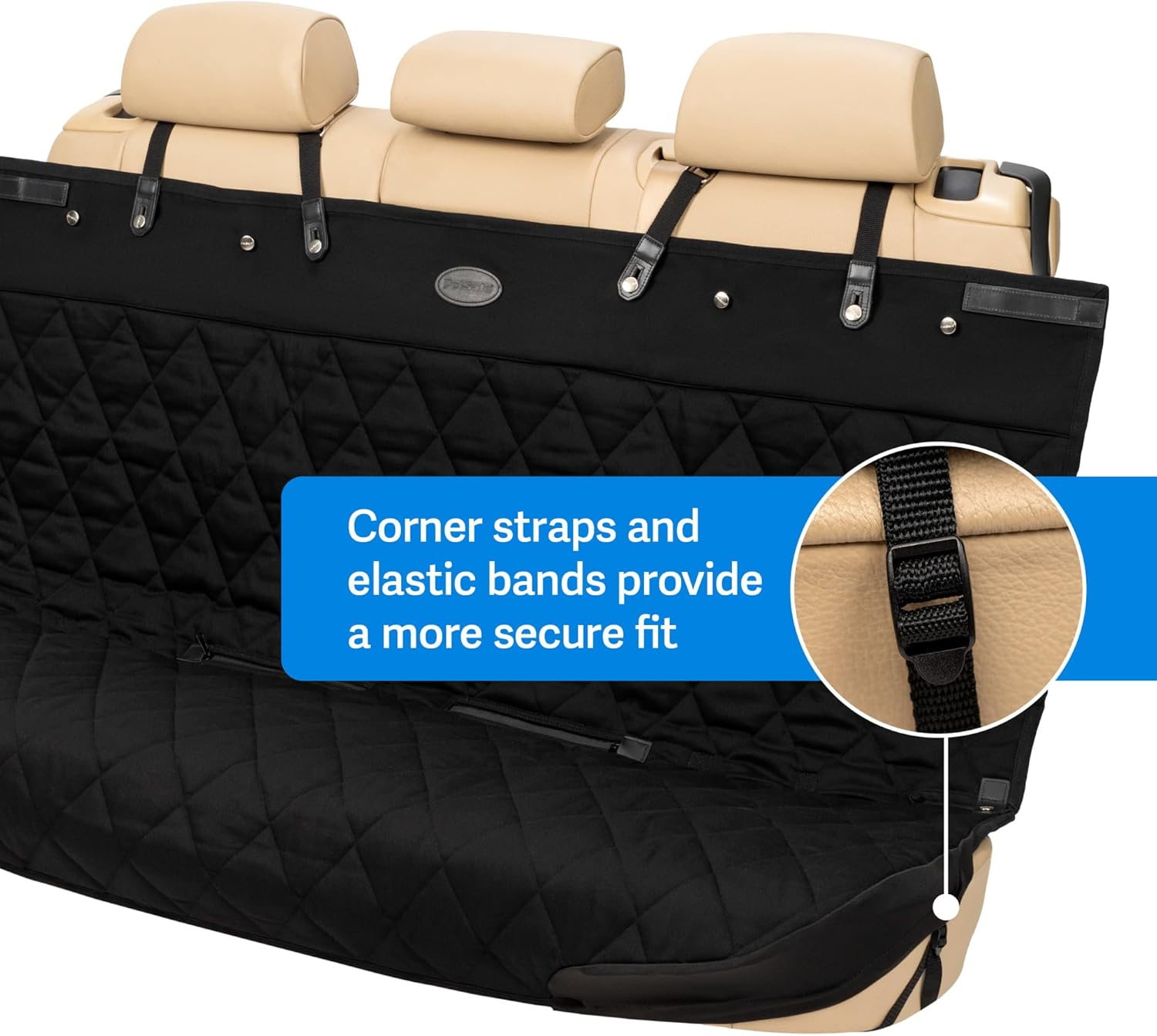 Petsafe Happy Ride Quilted Bench Seat Cover &ndash; Waterproof and Durable &ndash; Machine Washable &ndash; Fits Most Cars, Trucks and Suvs &ndash; Backseat Protection for Pet Paws, Scratches and Dog Hair image number 5