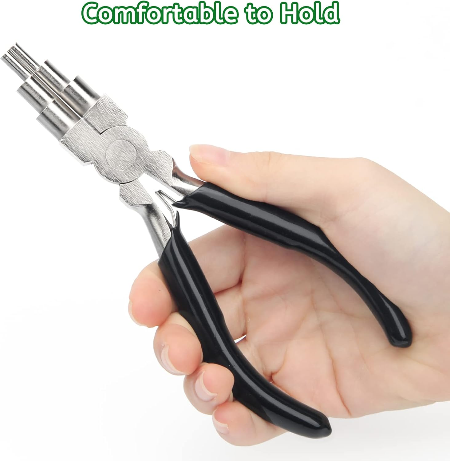 Coolrunner 6 in 1 Bail Making Pliers - 6 Step Wire Looping Tool with Anti-Slip Handle for Jewelry Making, Wire Bending, 3-10Mm Bails, Loops, Hooks, Jump Rings