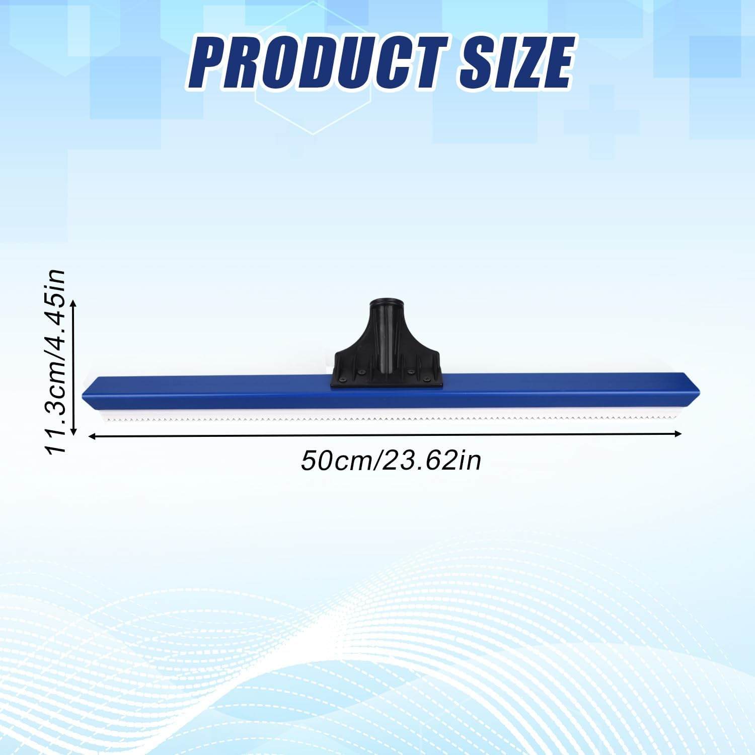 50Cm/19.7In Epoxy Squeegee, 0.41Cm/0.16In Notched Teeth Squeegee Professional Self-Leveling Cement Urethane Epoxy Floor Spreader Tool for Garage Driveway and Wall image number 1