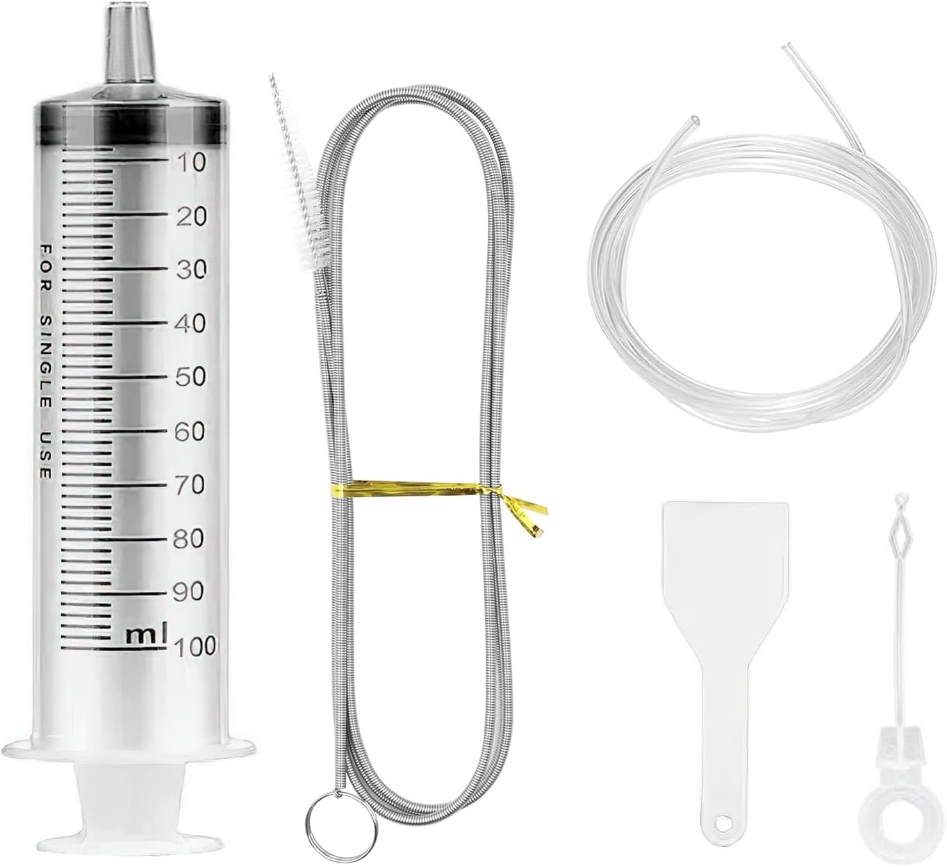 5-Piece Fridge Cleaning Set, Flexible Fridge Drain Cleaning, Fridge Drain Hole Cleaning Set, Syringe with Hose for Fridge, Fridge Cleaner, Fridge Cleaner Drain Cleaner image number 2