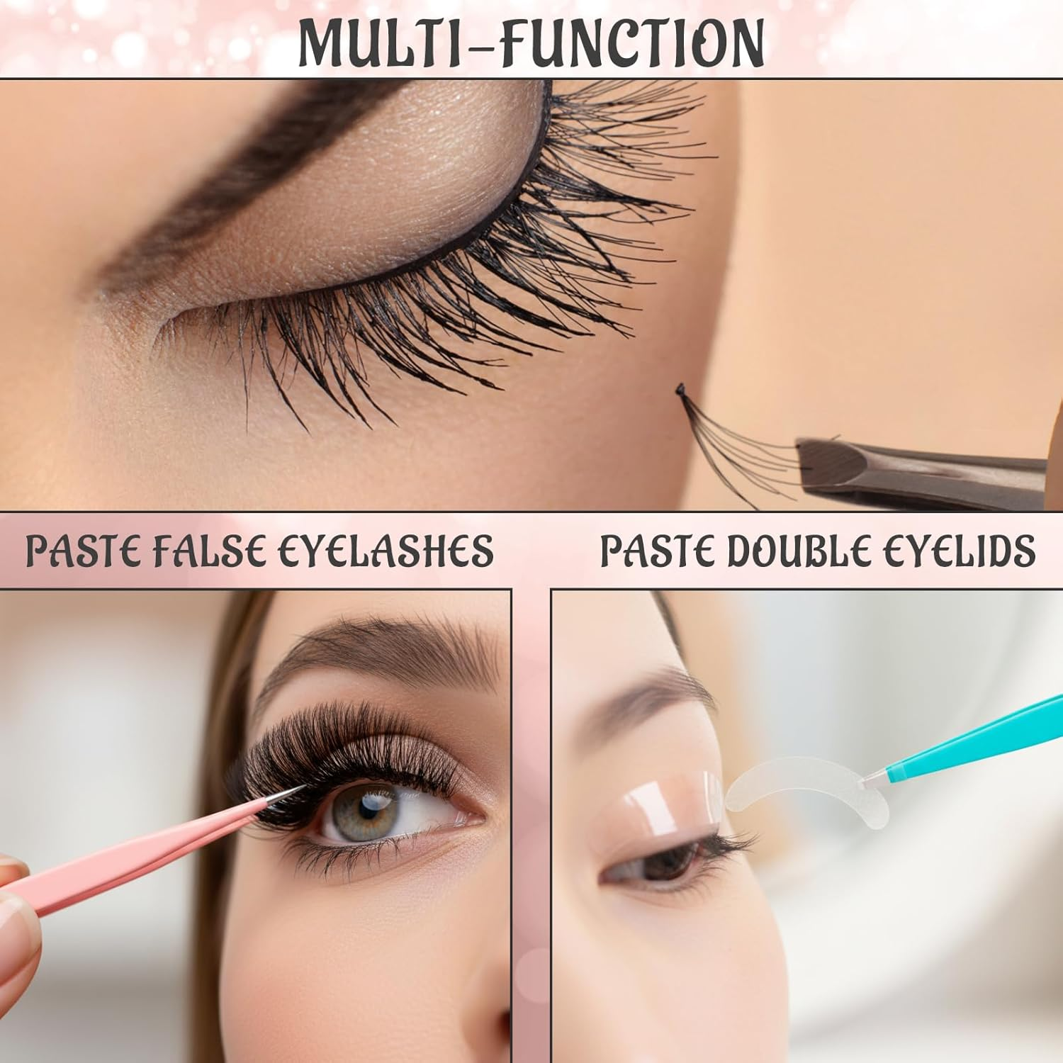 Tweezer, 6-Piece Set with Precision Tips, Stainless Steel Eyebrow Tweezers and Lash Tweezers, Slant Tip and Pointed Tip image number 4