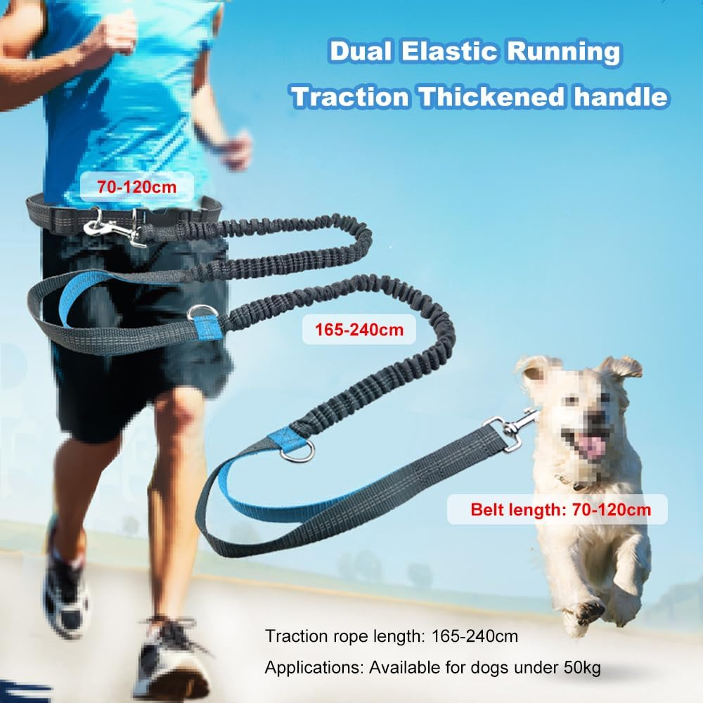 Domary Pet Leash Outdoor Running Reflective Double Retractable Dog Leash Dog Chain Leash Pet Supplies image number 4