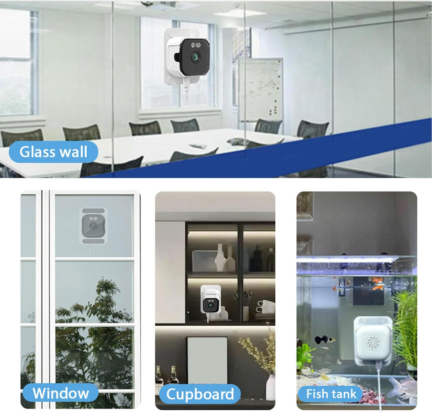 LICAEVEY 2K Window Security Camera with No Drill Sticky Mount, Easy Installation, in 30 Seconds AI Human Detection and Color Night Vision for Apartment Rental image number 3