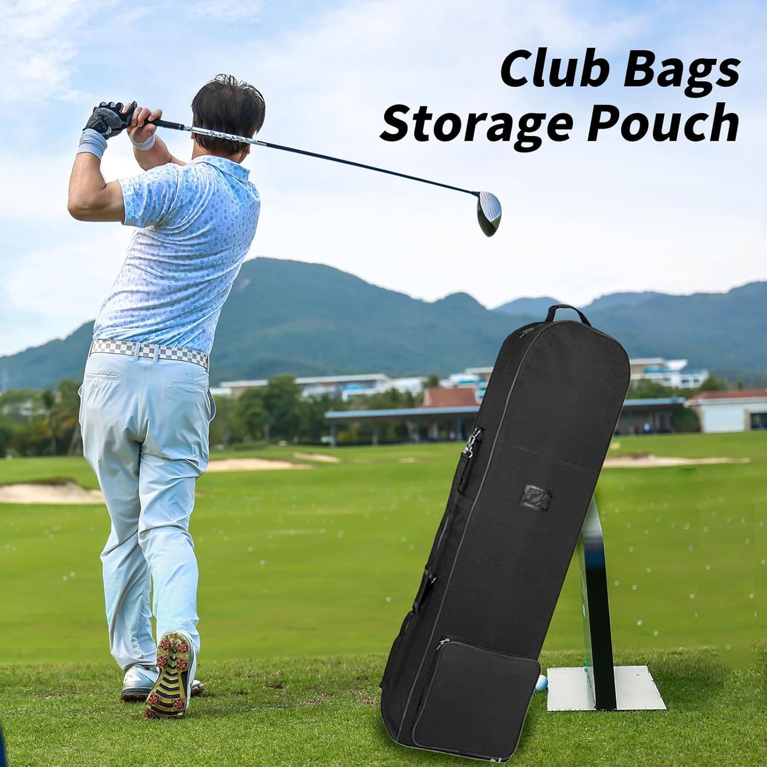 Golf Travel Bag - 128.27 X 38.1 X 20.32 Cm Softshell Shopping Bag with Lock Zip, Foldable Lightweight Gear Storage Solution, Waterproof Gear Carry, Foldable Backpack Perfect for Tournament image number 1