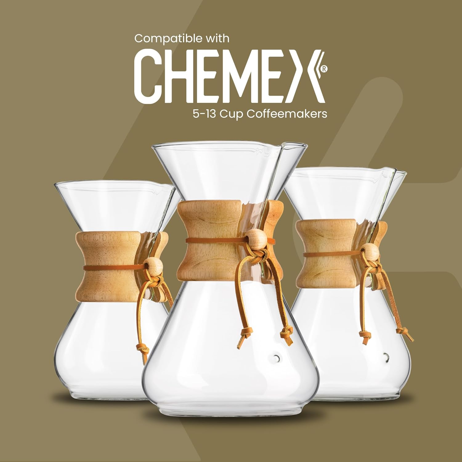 Chemex Classic Coffee Filters, Squares, 100 Ct - Exclusive Packaging image number 4
