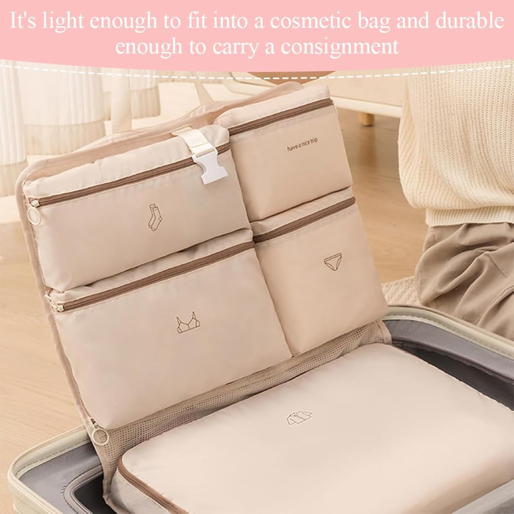 Hanging Travel Storage Bag,Multi-Layer Storage Bags, Compression Packing Cube Organizer,Foldable Journey Handbag,In Stylish Home Accessory, for Organizing Clothes and Toiletries image number 1