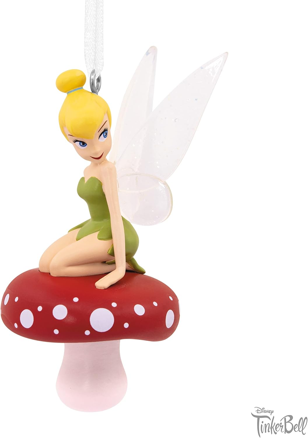 Hallmark Disney Tinker Bell on Mushroom Christmas Ornament