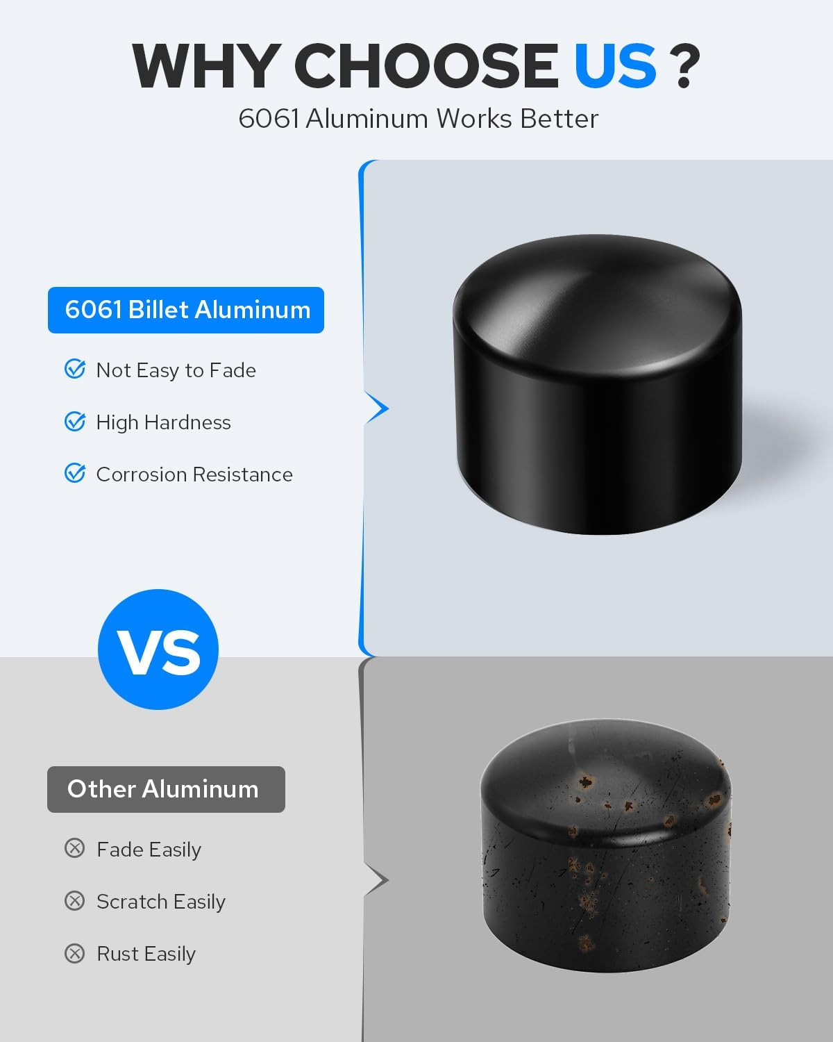 Benlari Black Axle Nut Cover Front Axle Cap Compatible for Harley Davidson Touring Softail Sportster Dyna Trike Electra Street Road Glide Road King Fat Boy 2002-2019 - Chrome image number 4