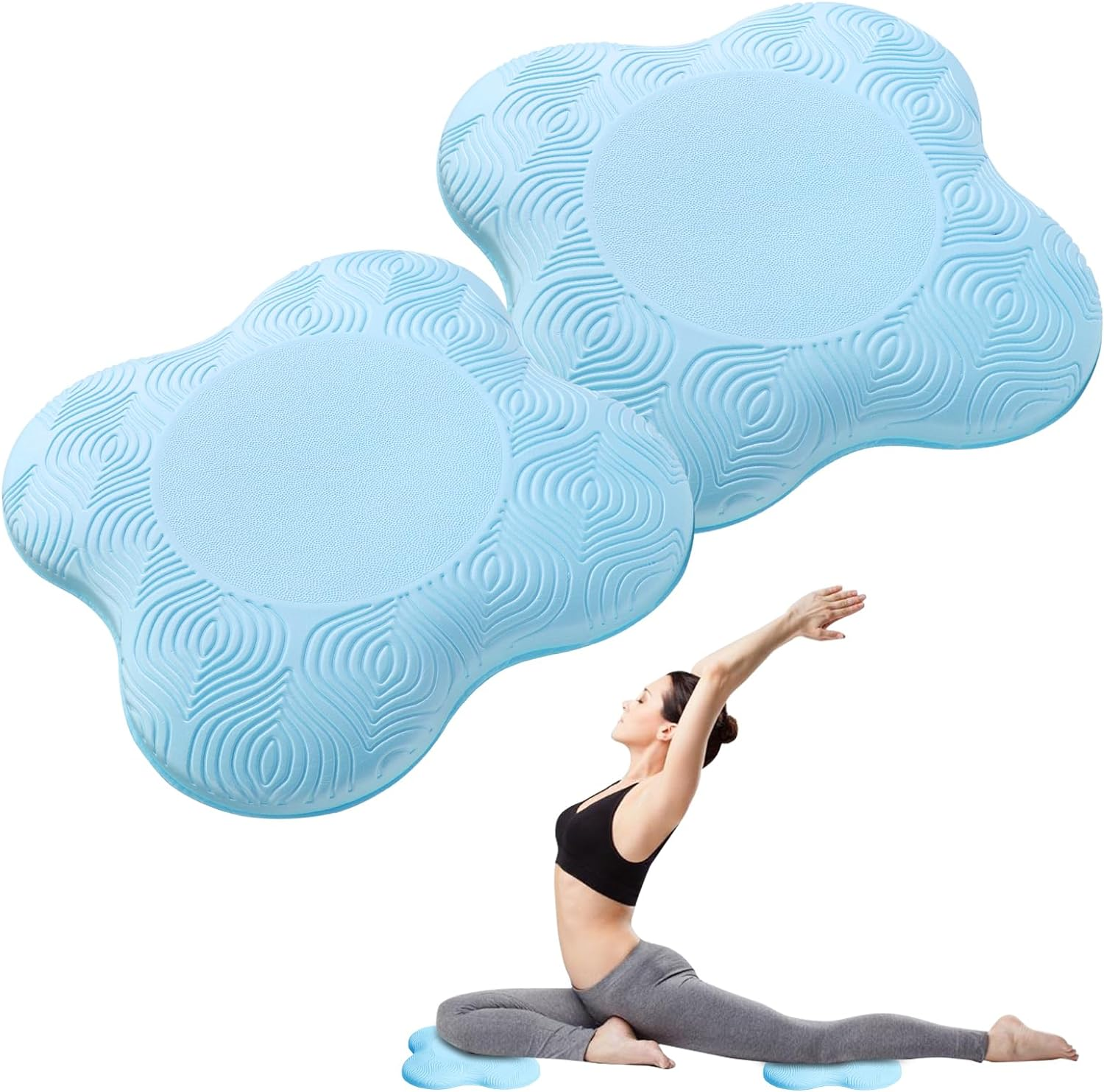 2 Packs Yoga Knee Pad Cushion Extra Thick for Knees Elbows Wrist Hands Head Foam Pilates Kneeling Pad Yoga Knee Cushion Thick Exercise Pads for Knees Elbows Wrist Hands Head Foam Pilates