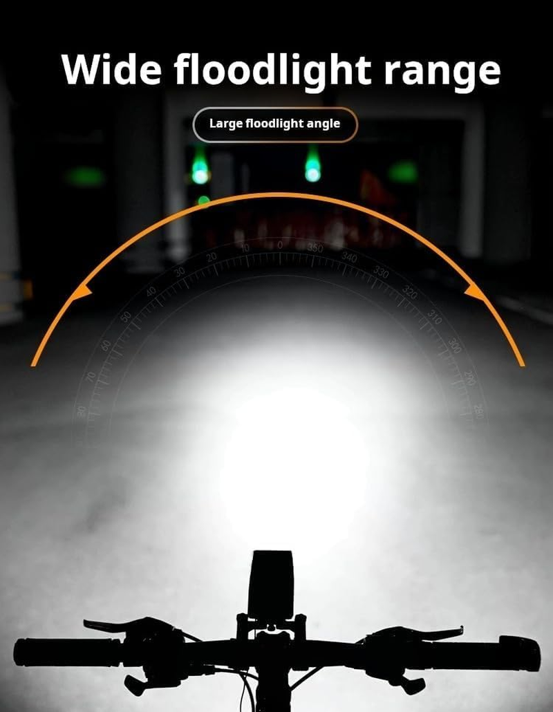 Multi-Functional Solar-Powered and USB Rechargeable Mountain Bike Night Cycling High Brightness Bike Front Light and 120Db Horn Bicycle Charging Light image number 2