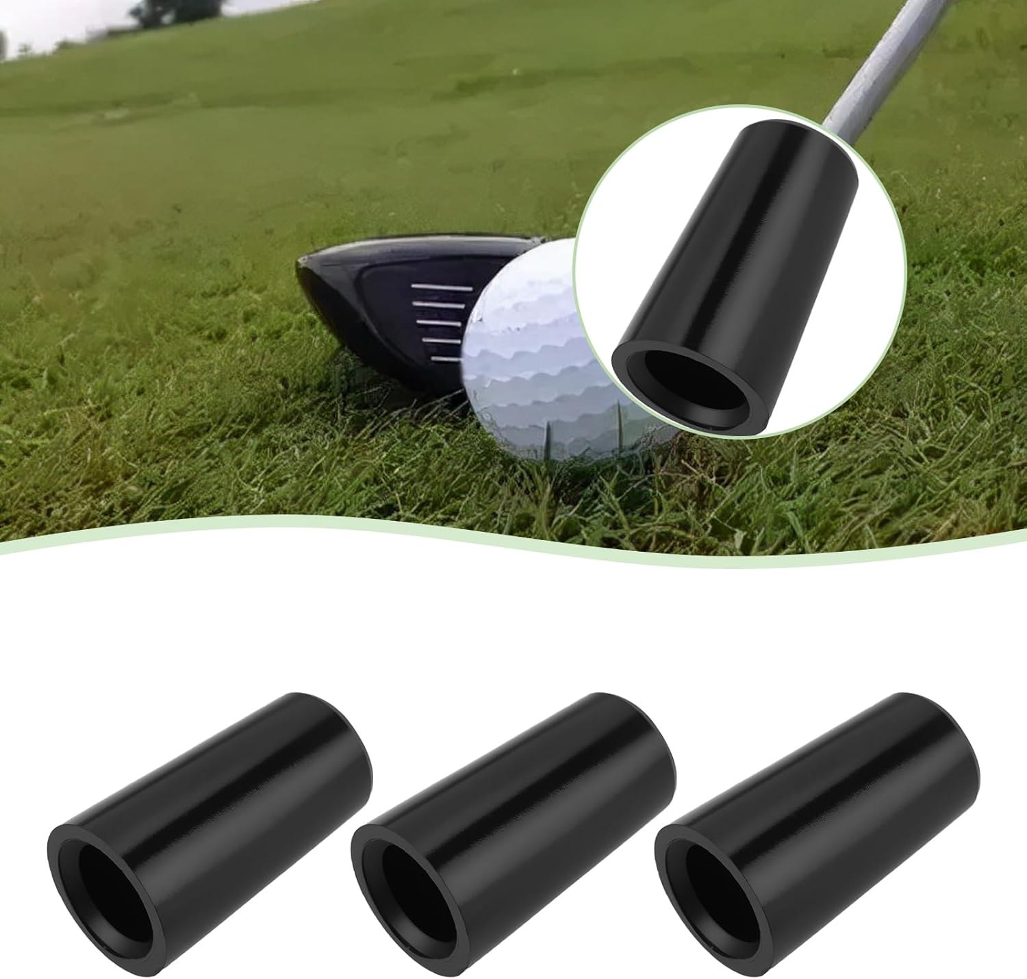 VGOL 10PCS 0.355 Inch Tapered Tips Golf Clubs Ferrules for Steel Gra-Phite Shafts Golf Shaft Upgrade image number 6