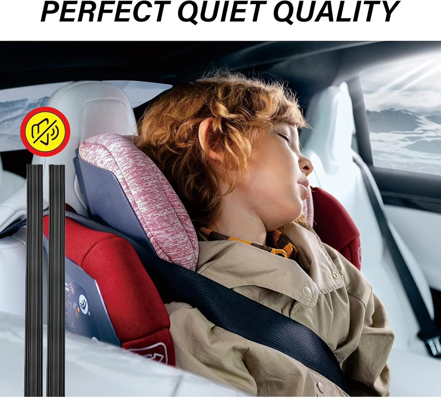 MAEZOE 2-Pack 28" Wiper Blade Refill, Silicone Windshield Wiper Refill for Replacement Windshield Wipers, (Strip Height: 11Mm, Width: 6Mm) Fit for Frameless Wiper Insert image number 6