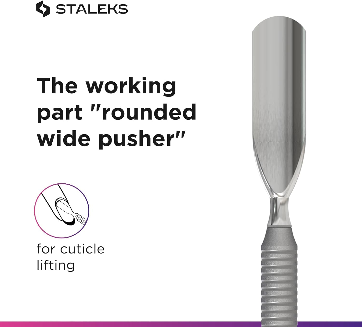 STALEKS Smart 51 Type 2 Stainless Steel Cuticle Pusher