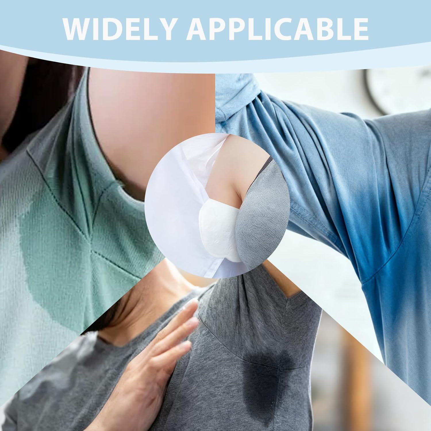 120 Pcs Underarm Sweat Pads, Armpit Sweat Absorbing Patch, Sweat Shields Breathable for Women Men Daily Use Prevent Underarm Stains Deodorant Protectors for Clothing Freshness image number 5