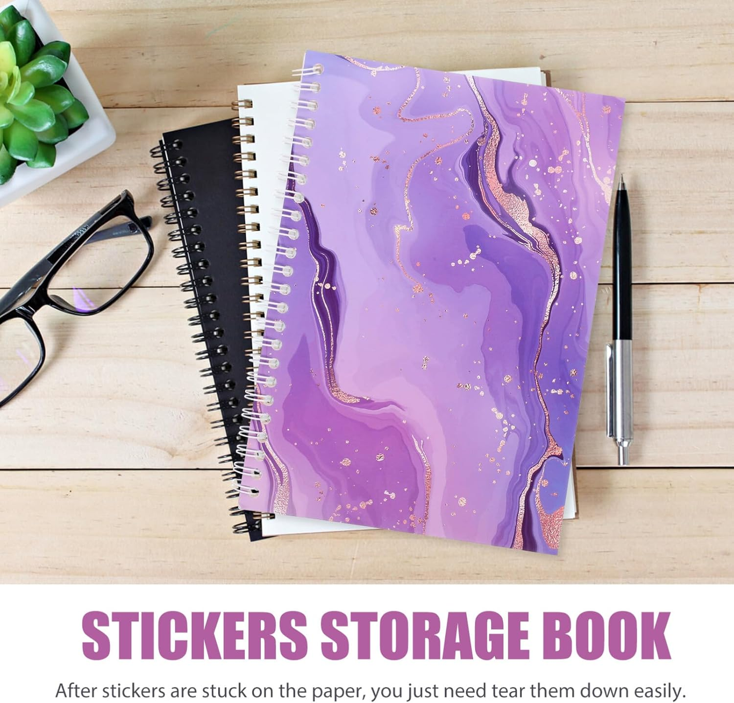 Decal Holder Portable Sticker Storage Book for Adults Double-Sided Release Paper Organizer and Practical Scrapbooking Helper for Collection