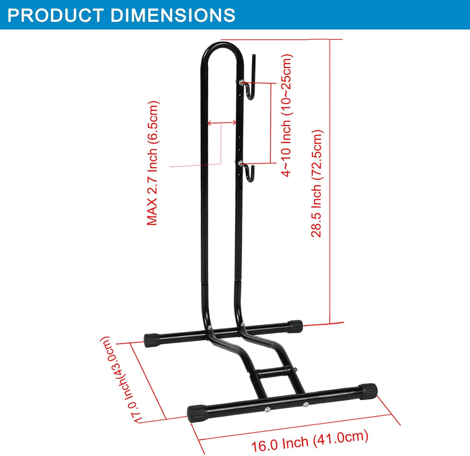 Bike Stand Freestanding Bicycle Stand Portable Space Saving Bike Storage for Mountain|Road|Kids Bike. Bicycle Parking Storage for Indoor|Outdoor. Bike Rack for Maintenance. image number 4