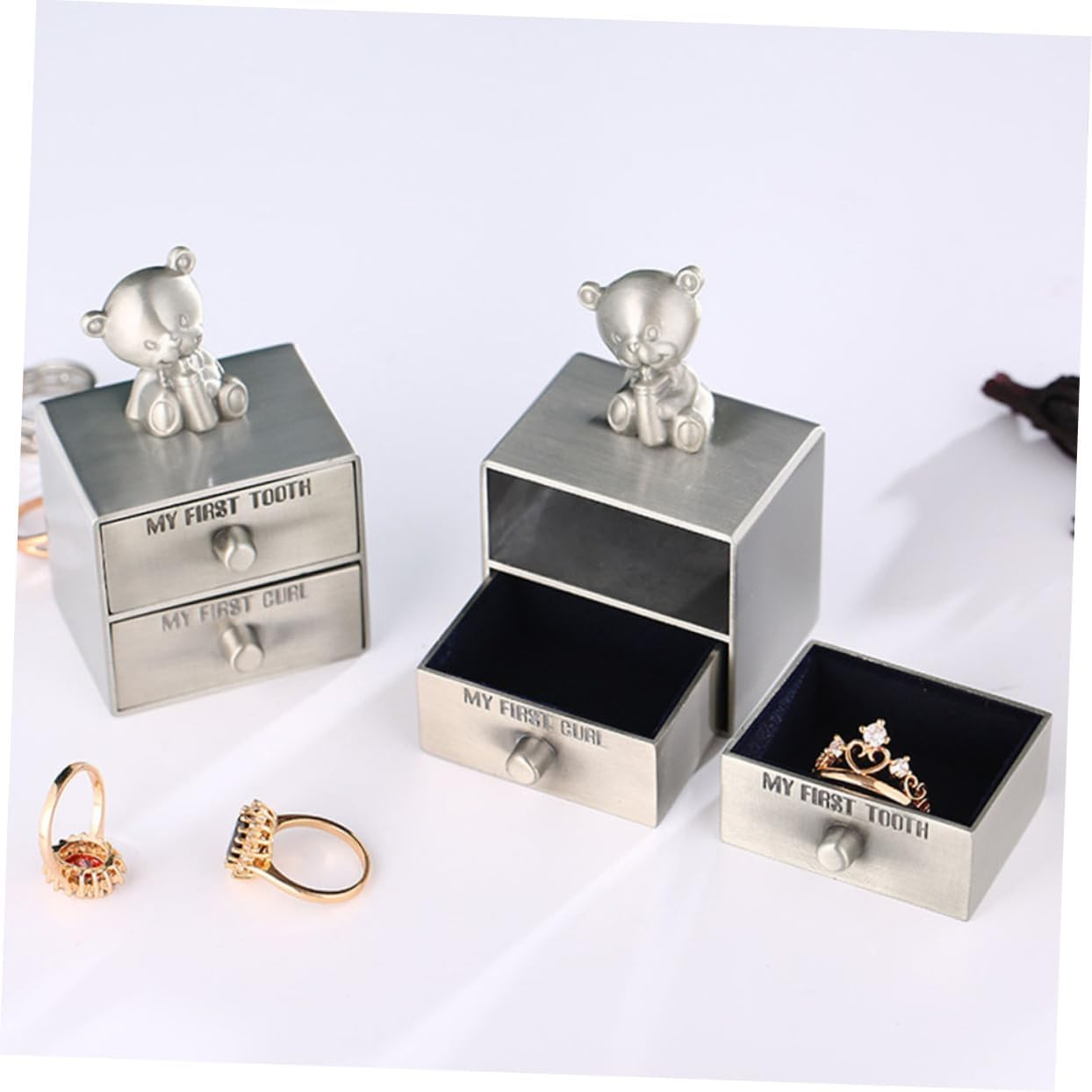 Teeth Box Vintage Style Tooth Holder Keepsake Box for Girls Jewelry Organizer Small image number 2