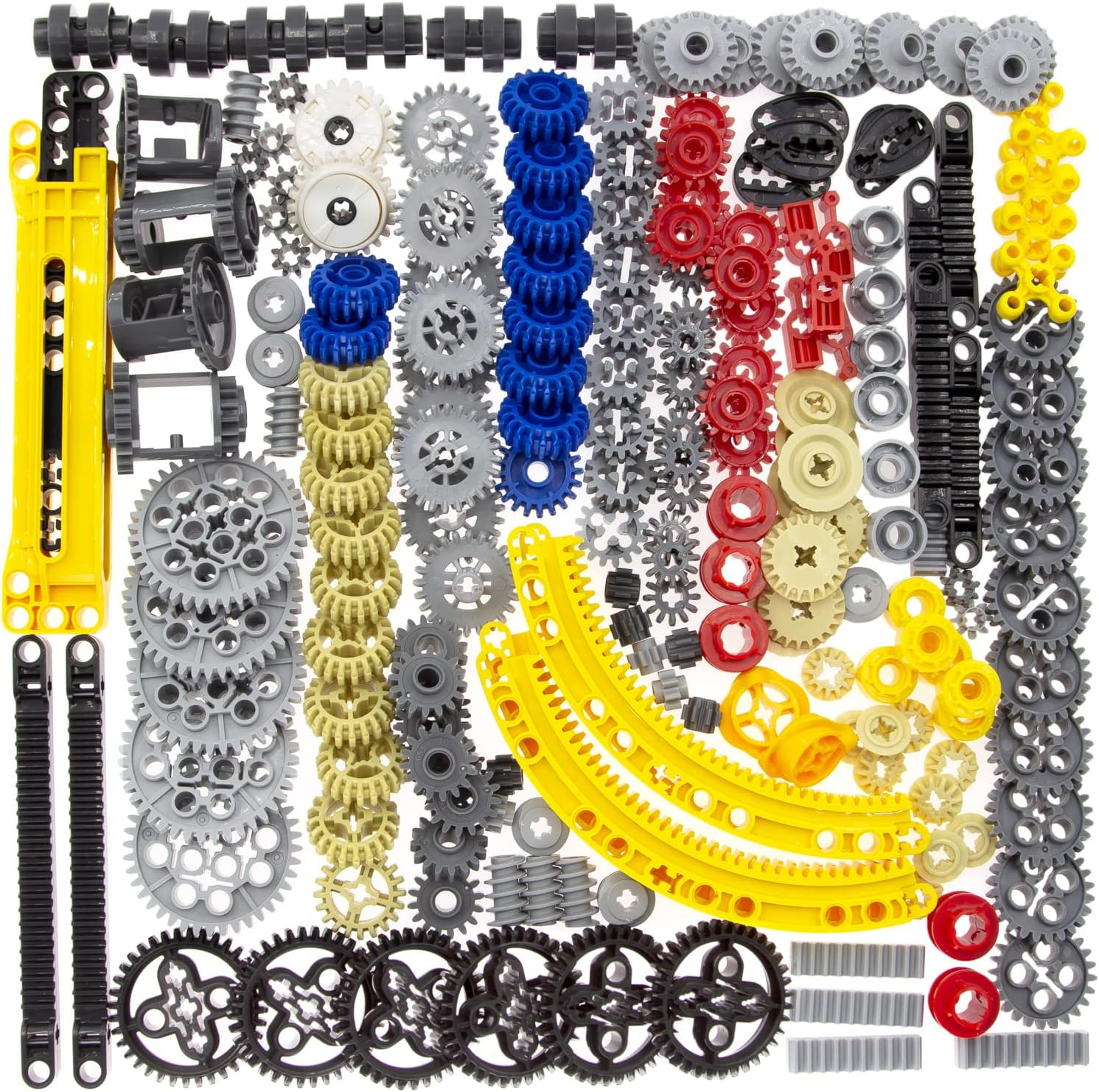 TEESE 233Pcs Gears-Differential Kit, Compatible with Technic-Parts, for Stem-Moc-Ev3-Project-Track-Car-Bulk- Blocks (Random Color) image number 2