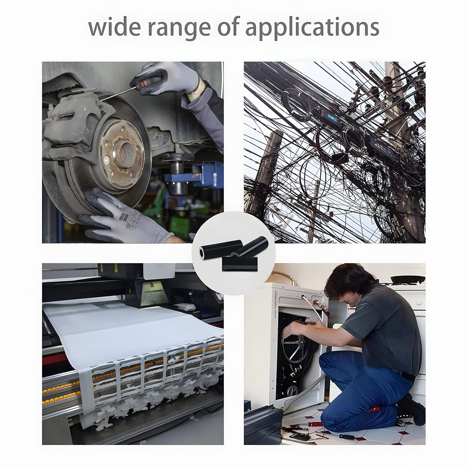 235Pcs ABS Black round Spacer OD 7Mm ID 4.1Mm for M4 Screws 15Sizes Non-Threaded Column Standoff Support Spacer round Straight Tube Plastic Washer Standoff