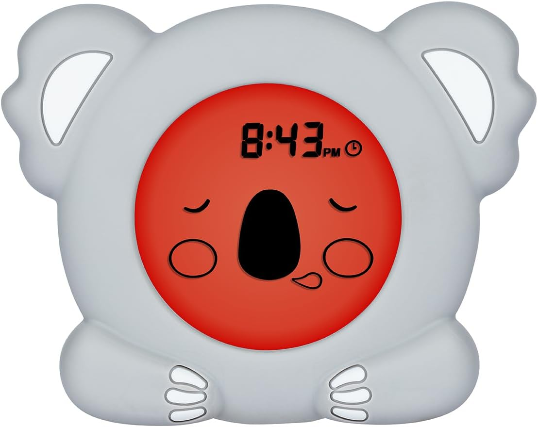 Oricom 08Kbear Koala Bear Sleep Trainer Clock - Sleep Routine Baby Infant Toddler Kids Child, USB, Backlit Display, Icons Sun Moon, Sleep Habits, Night Time image number 2