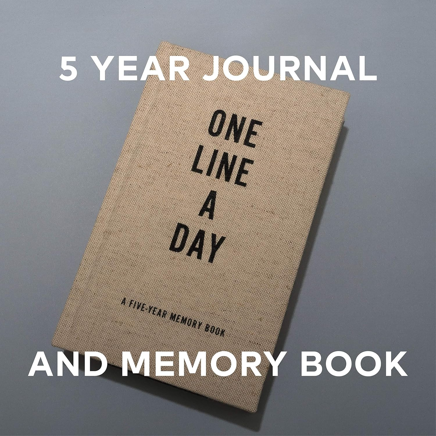 Canvas One Line a Day: a Five-Year Memory Book (Yearly Memory Journal and Diary, Natural Canvas Cover) image number 3