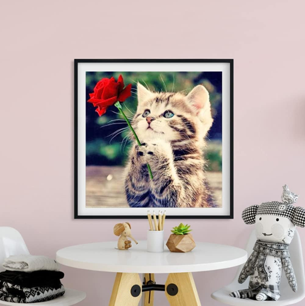 3 Pack Diamond Painting Kits for Adults, Betterjonny Cute Cat Diamond Painting by Number Kits DIY 5D Full Drill Crystal Rhinestone Arts and Crafts Perfect for Home Wall Decor(30 * 40Cm,30 * 30Cm) image number 4