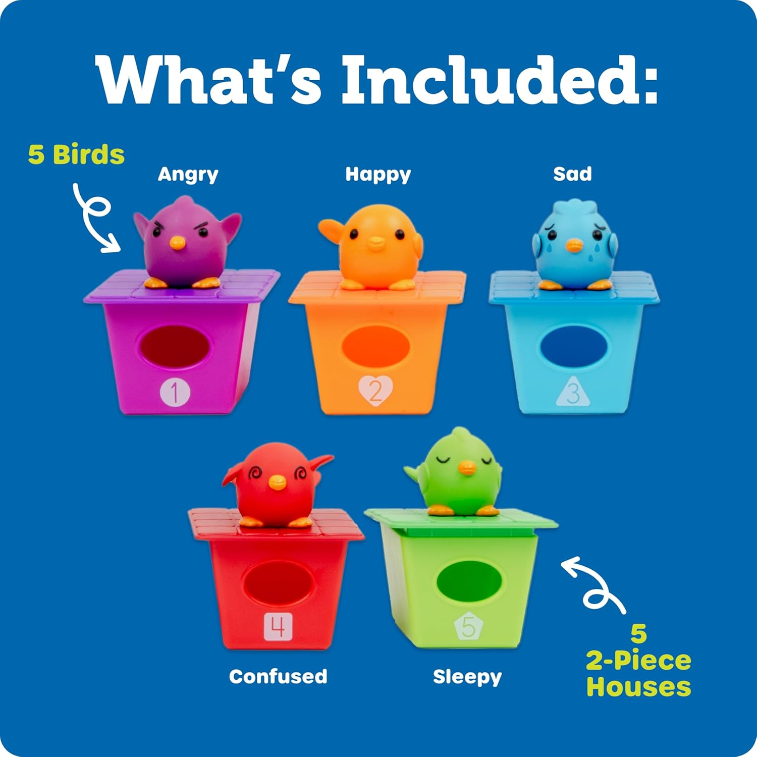 Learning Resources Peek-A-Bird Learning Buddies - 15 Pieces, Age 18 Months+ Toddler Learning Activities, Preschool Toys, Educational Toy for Color Teaching, Multicolor image number 3