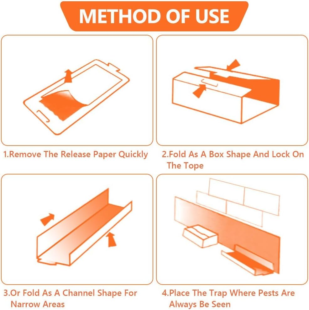 10 Pcs Glue Traps &ndash; Extra Strength Glue Boards for Indoor/Outdoor Use | Non-Toxic Bed Bug Trap&Spider Traps image number 4