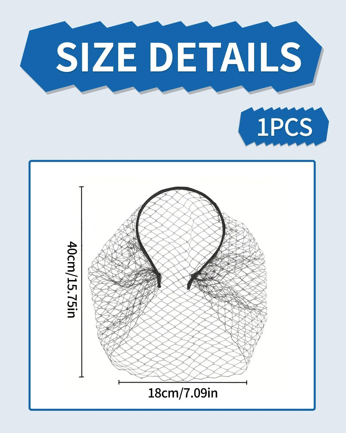 KGDUYC 1 Piece Black Mesh Headband with Veil for Women, Elegant Vintage Veil for Tea Party, Wedding, Bridal Shower and More image number 3