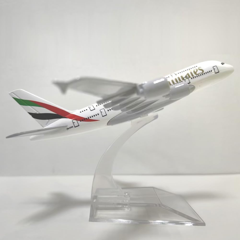 SUNSK Aircraft Model Alloy Airbus A380 Emirates Aircraft Metal Model 1/400 Scale Diecast Aircraft Model with Stand Miniature Models Collection Gift image number 6